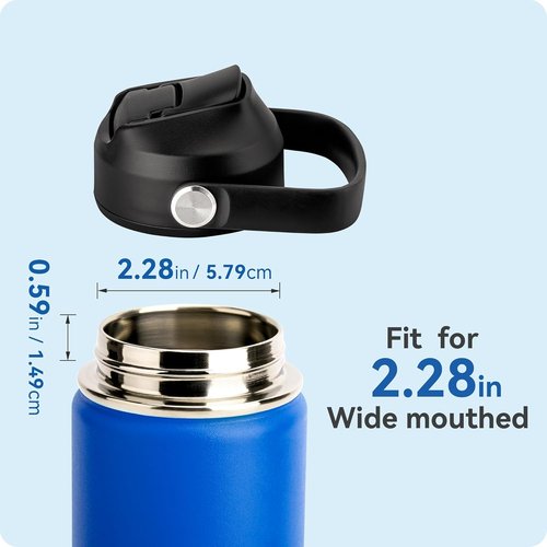 Hydro Flask Straw Lid - Silicone Nozzle for 12-64 oz Wide Mouth Bottles | Water Bottle Accessory