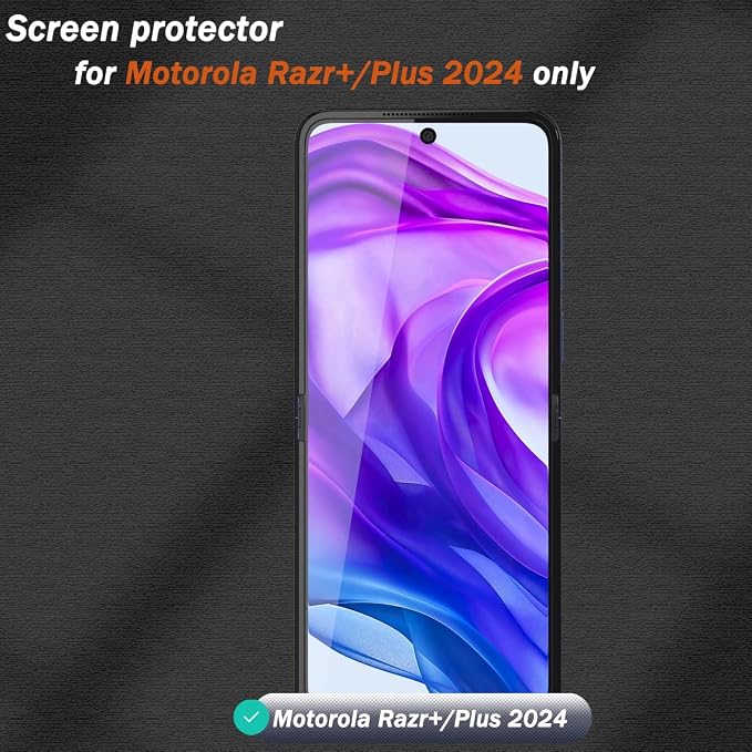 2 Pack for Motorola Razr+/Plus 2024 Screen Protector Flexible TPU Film