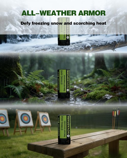 NOVASPARK Bow String Wax - Premium Beeswax Tube for Recurve & Compound Bows | Extends String Life, Waterproofs - 15 Grams