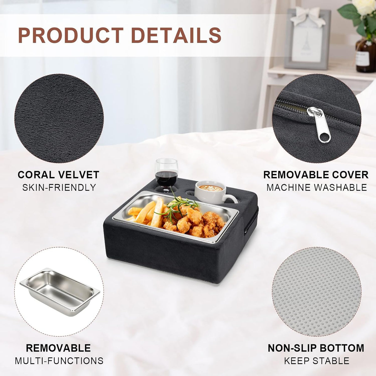 Couch Cup Holder, Couch Caddy, Couch Drink Holder, Bed Cup Tray