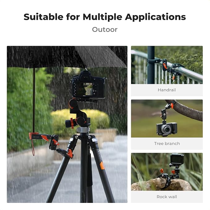 K&F CONCEPT Double Super Clamp Camera Mount