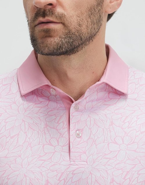 M MAELREG Golf Shirts for Men - Lightweight Moisture-Wicking Polo with Stylish Print Patterns | Short Sleeve