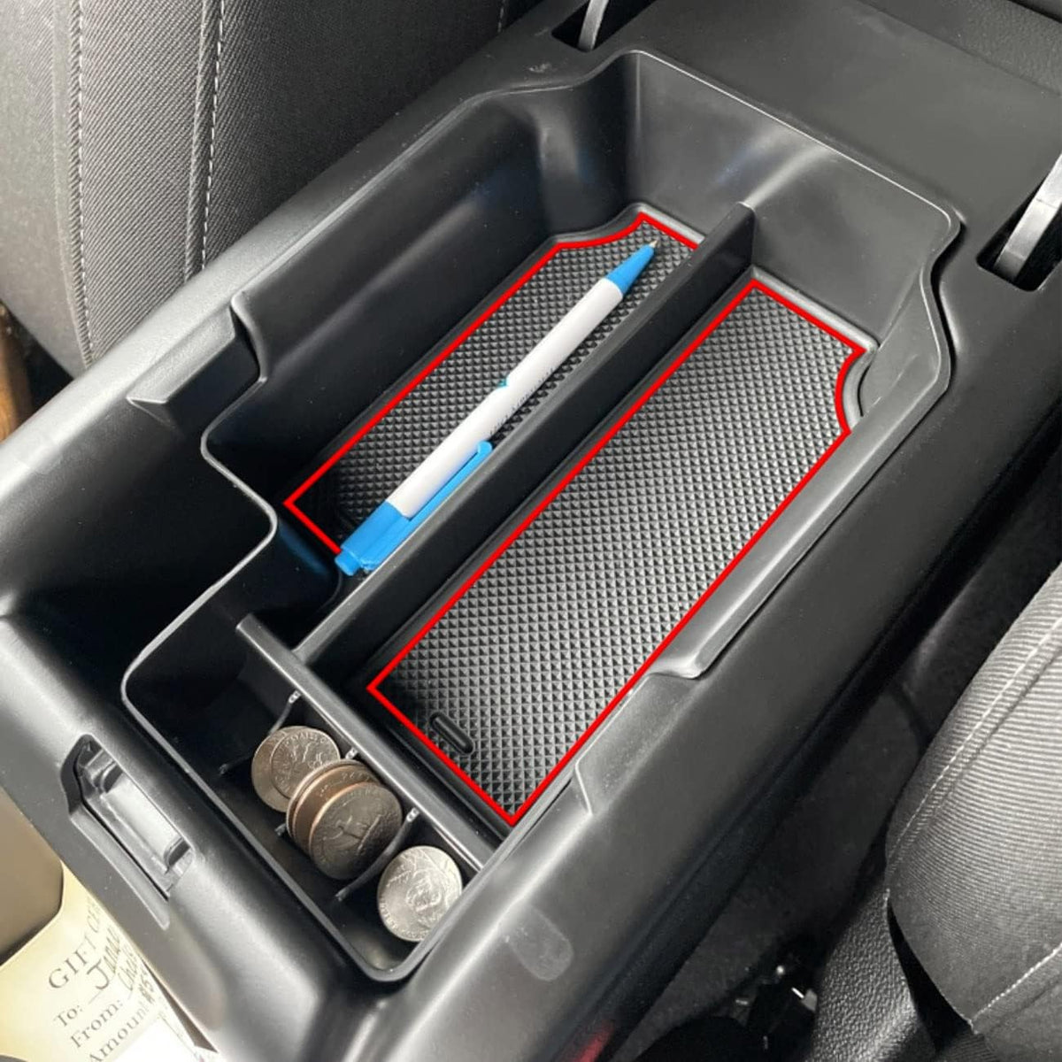 Center Console Organizer Tray for Chevy Colorado GMC Canyon 2015-2022, Red