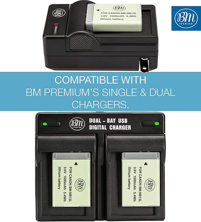 BM Premium NB-13L Battery for Canon PowerShot SX740 HS, G1 X Mark III, G5 X