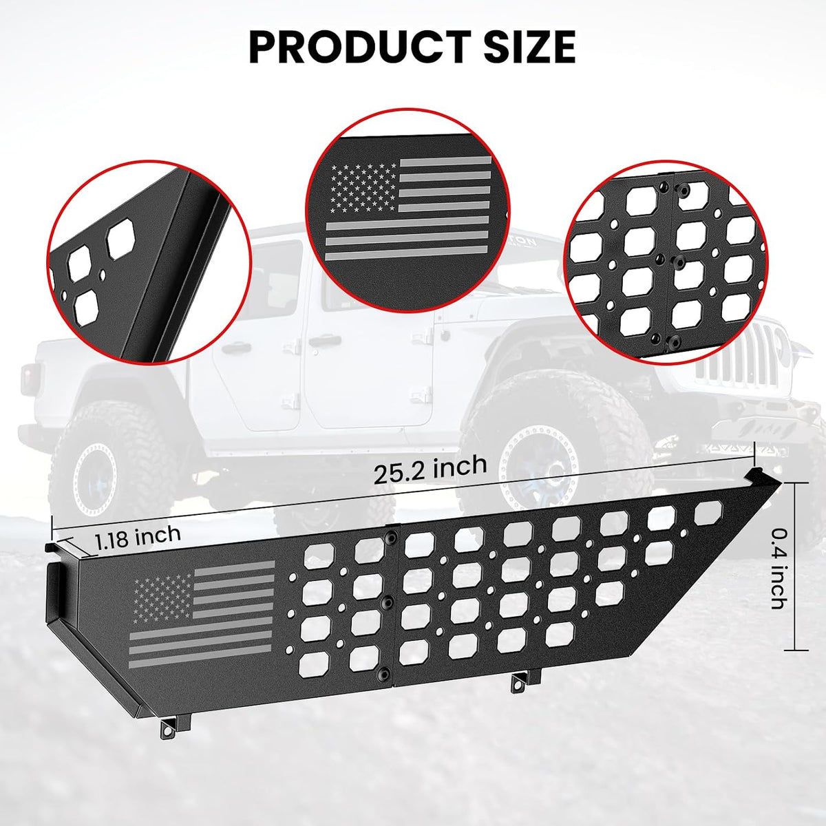 DIAMOOKY Metal Front Door Pocket Storage for Jeep Wrangler JL JLU 2018-2026