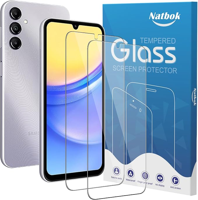 2 Pack Compatible with Samsung Galaxy A15 5G/4G Screen Protector, Full Coverage