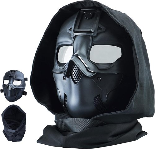Guayma Tactical Full Face Airsoft Paintball Mask - Cyberpunk Balaclava for Halloween Cosplay