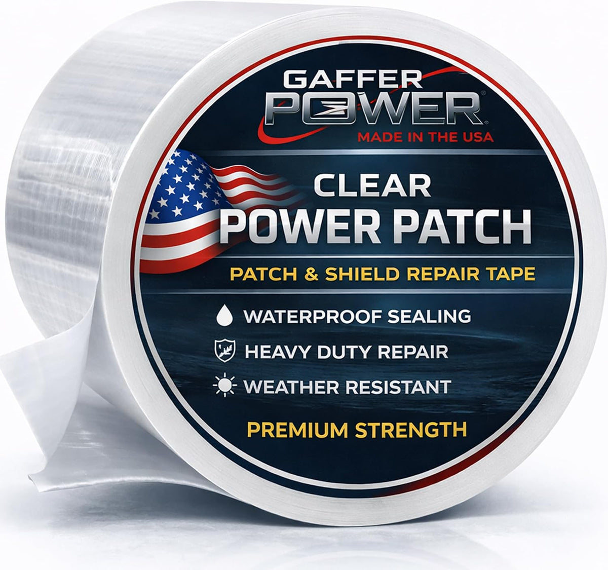 Gaffer Power Clear Butyl Seal Tape 4” x 5 FT – Transparent Waterproof Leak Repair Tape for Roof, Gutters, Pipes & RV – Heavy Duty, Flexible, Weatherproof, Made in USA
