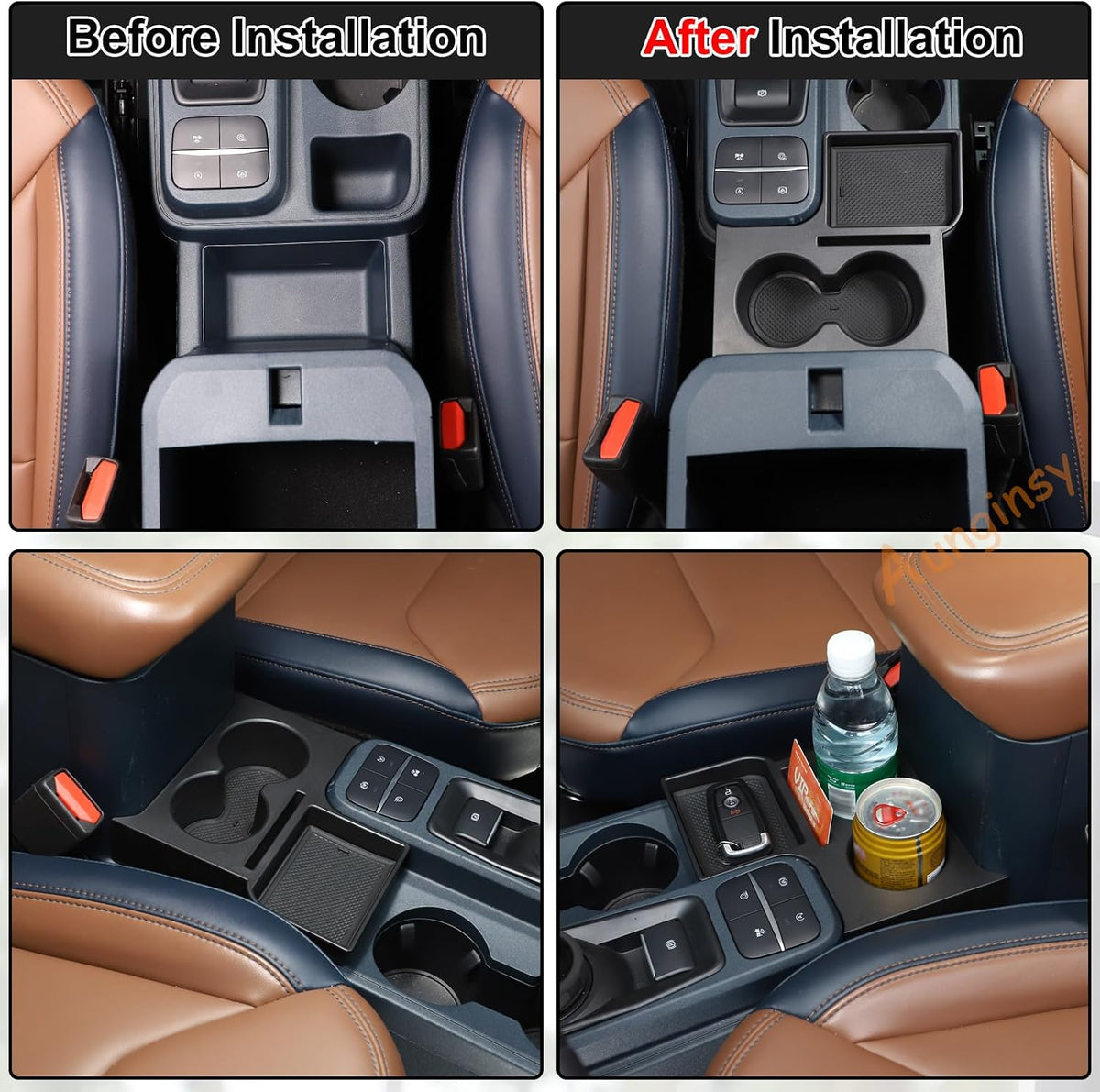 Center Console Cup Holder Organizer Compatible with Ford Maverick 2022-2026