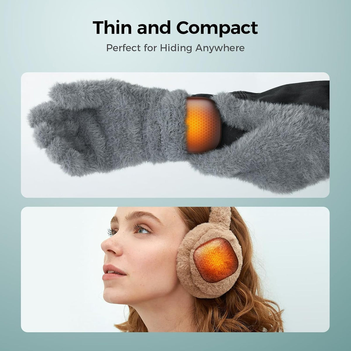 Okayice Magnetic Hand Warmers - Rechargeable 2-Pack | Ultra Slim Electric Design, 3 Heating Levels, Portable & Pocket-Sized Essentials for Camping & Golf
