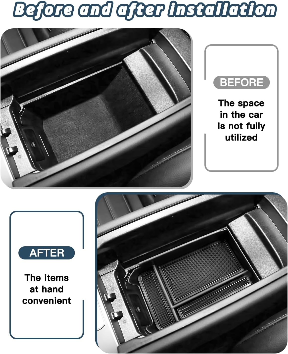 Ruiya 2023-2025 2026 GLC 300 Center Console Organizer for Mercedes GLC 300 Accessories Middle Console Organizer Compatible with 2023 2024 2025 2026 Mercedes GLC Class X254 Coupe & SUV