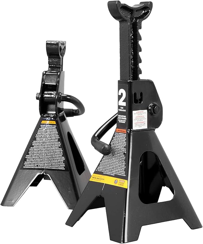 Big RED AT82001BR Hydraulic Trolley Service/Floor Jack Combo with 2 Jack Stands, 2 Ton (4,000 lb), Black