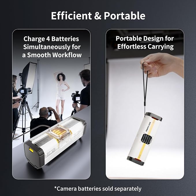 PHOTOOLEX BB4 4-Slot Battery Charger