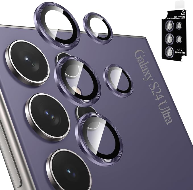 Tensea (3+2PCS for Samsung Galaxy S24 Ultra 5G Camera Lens Protector, 9H