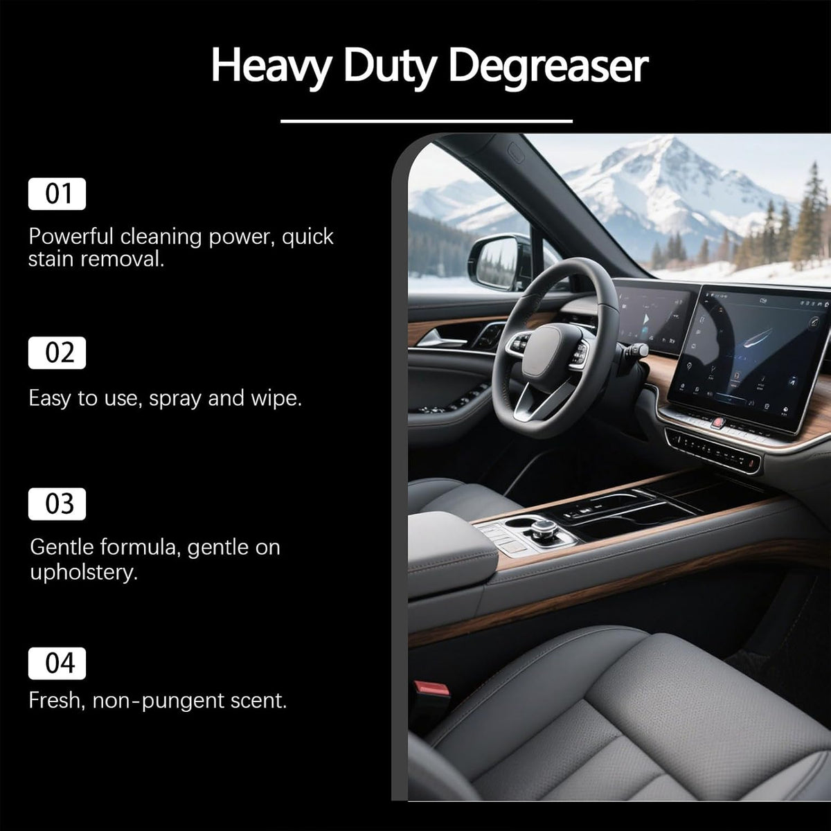 Multi-Surface Car Interior Stain Remover, All-Purpose Car Interior Cleaner Spray for Fabric Leather and Plastic Interiors Detailer for Seats Dashboard Console and Upholstery (1Pc)