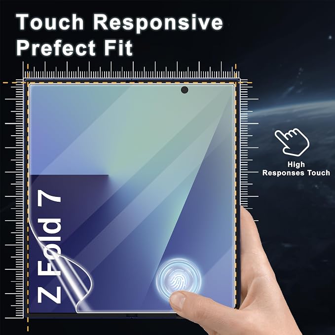 9 Pack for Samsung Galaxy Z Fold 7 Screen Protector, 3 Pac Inside Soft Film + 3