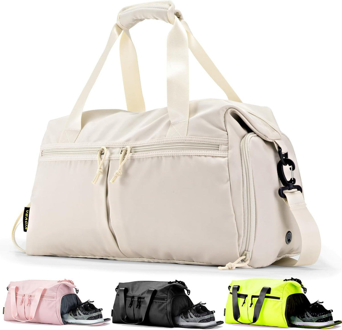 Skiennix Weekender Duffel Bag - Shoe Compartment & Wet Pocket | Versatile Travel & Gym Bag