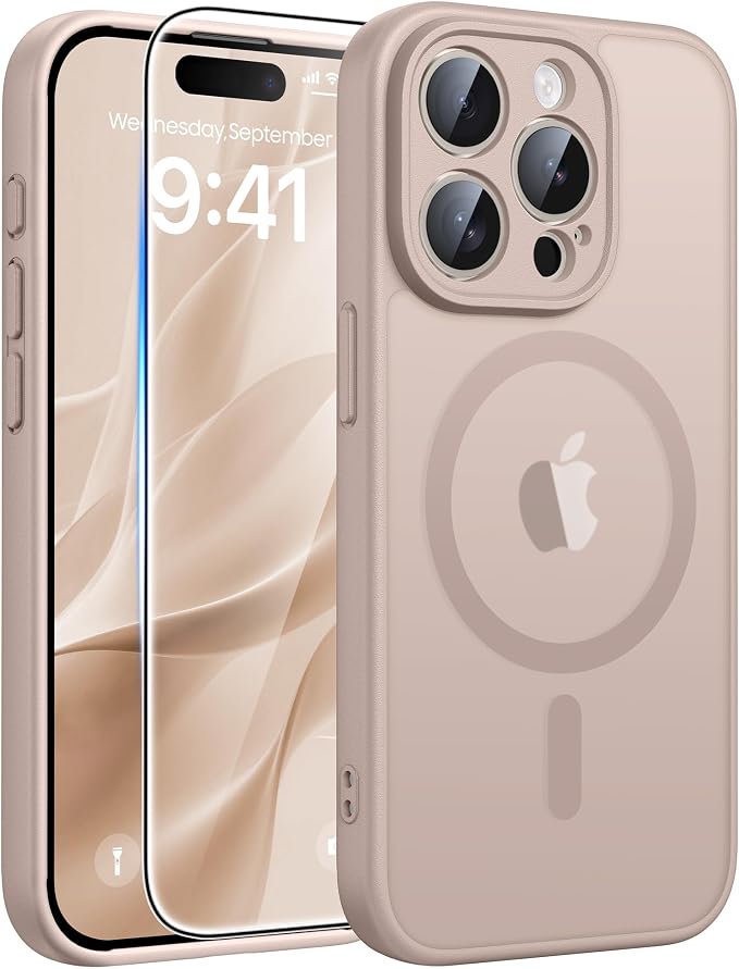 FNTCASE for iPhone 15 Pro Case: Translucent Matte Cases