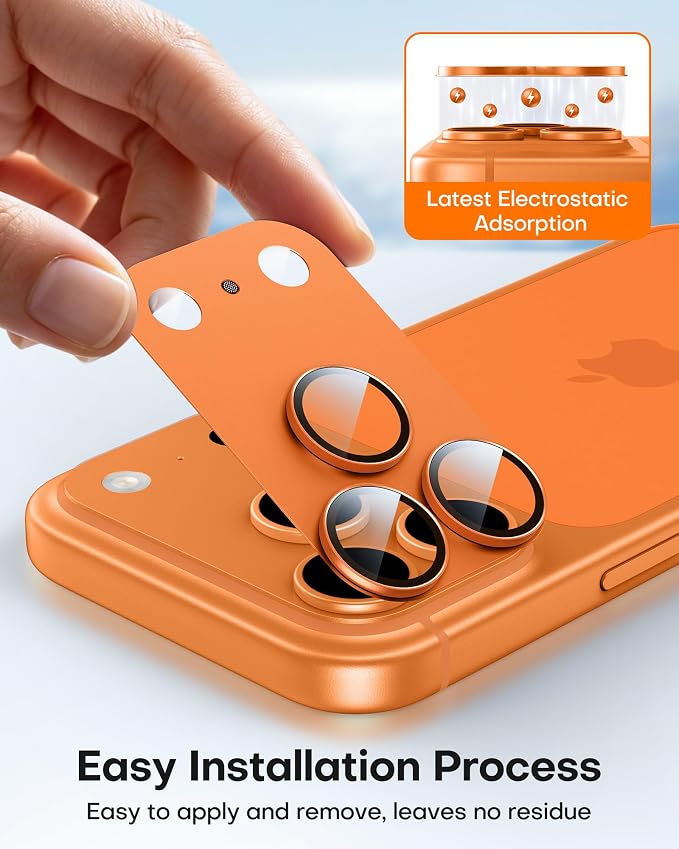 TAURI 2 Pack for iPhone 17 Pro Max Camera Lens Protector, Full Coverage