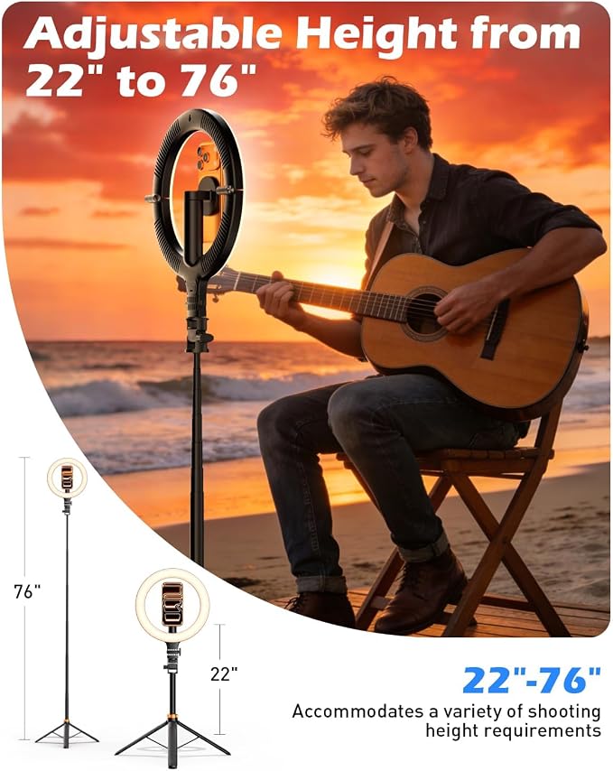 CloudValley 10" Magnetic Ring Light