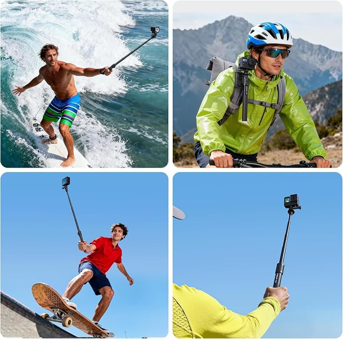 44.88" Invisible Selfie Stick for Insta360 X5/X4/X3/DJI Osmo 360