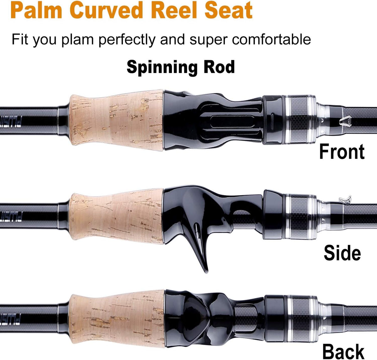 PLUSINNO Elite Hunter Fishing Rod - 7FT IM6 Graphite Spinning & Casting Rod with Stainless Steel Guides | Golden Finish