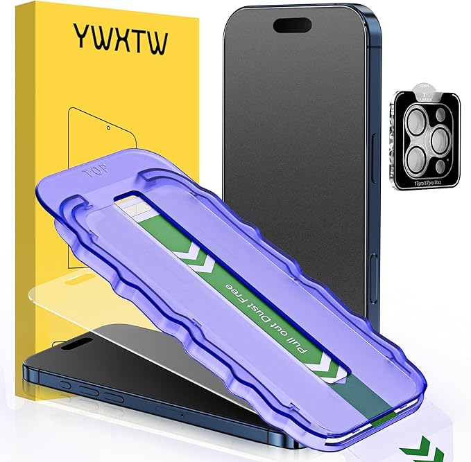 YWXTW 2 Pack for iPhone 17 Pro Matte Screen Protector 6.3 Inch + 1 Set Camera