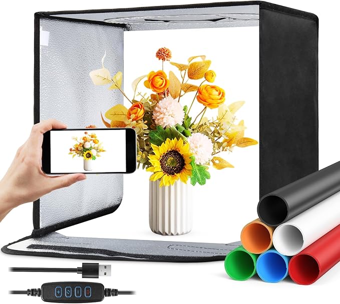 Photo Light Box 12 inch, Photography Lighting Tent Studio Kit