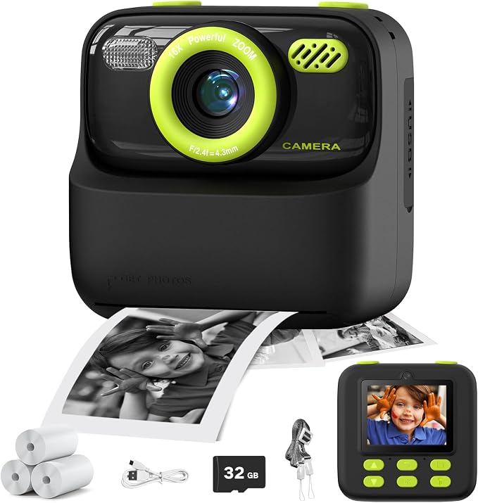 masterbee Kids Instant Print Camera, Birthday Gifts