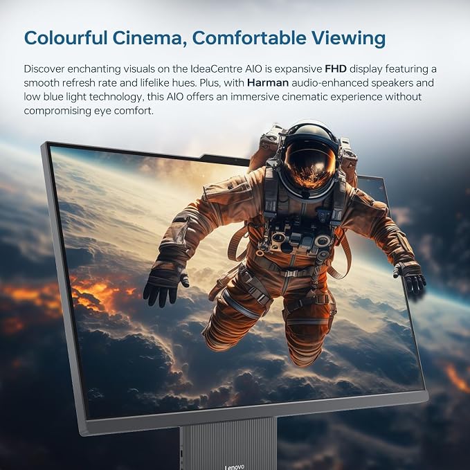 Lenovo IdeaCentre AIO 27" FHD All-in-One Desktop Computer, Intel Core i7-13620H 10-Core up to 4.9GHz, 64GB DDR5 RAM, 1TB SSD, WiFi 6, Bluetooth 5.2, HDMI, Webcam, Windows 11 Pro, Luna Grey