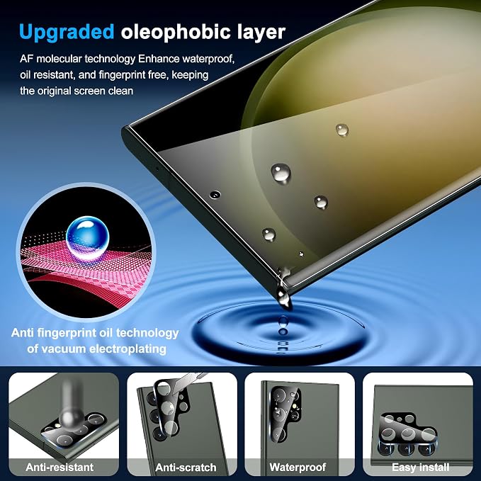 Galaxy S23 Ultra Privacy Screen Protector, 9H Tempered Glass, Ultrasonic