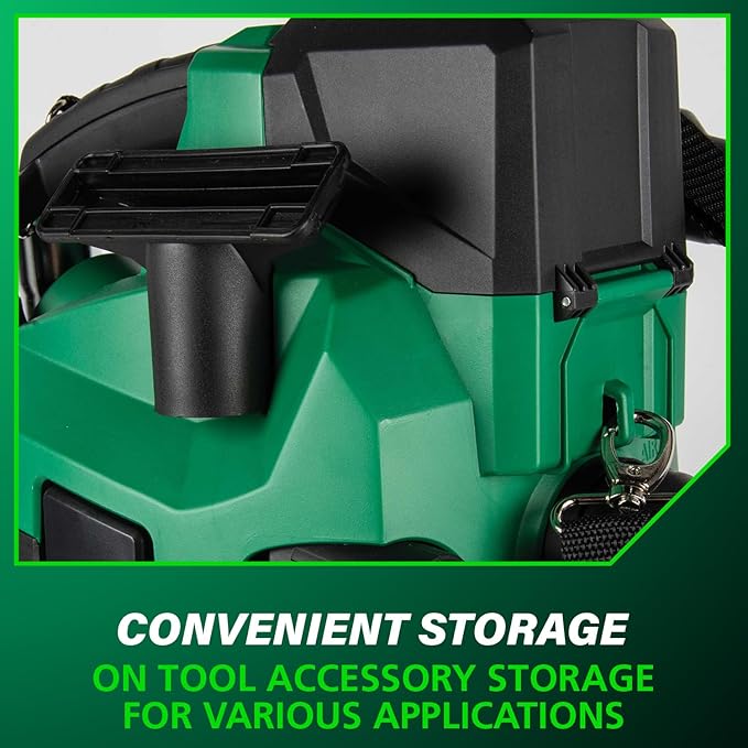 Metabo HPT 18V Cordless Wet/Dry Vacuum, 1.6 Gallon HEPA Filter Vacuum, Powerful 74 CFM Airflow, 8 ft. of Stretchable Hose, Eco and Boost Modes, Lightweight Design, Tool Body Only, RP18DAQ4