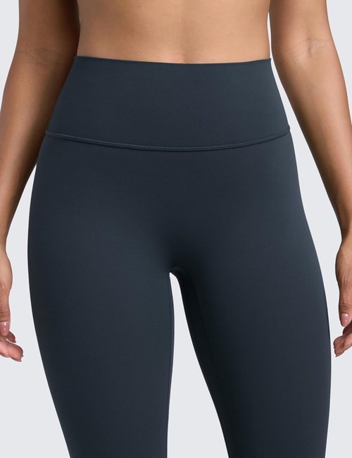 CRZ YOGA Workout Leggings - No Front Seam High Waisted Butterlift Design | 25" Length for Ultimate Comfort