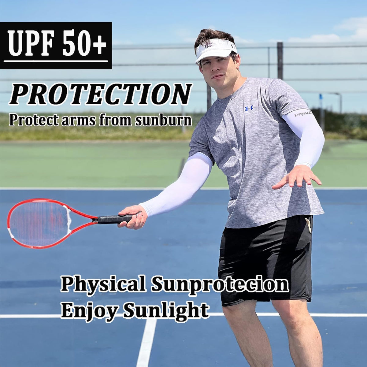 YQXCC Cooling Arm Sleeves - UV Sun Protection Sports Compression for Men & Women | 4 Pairs
