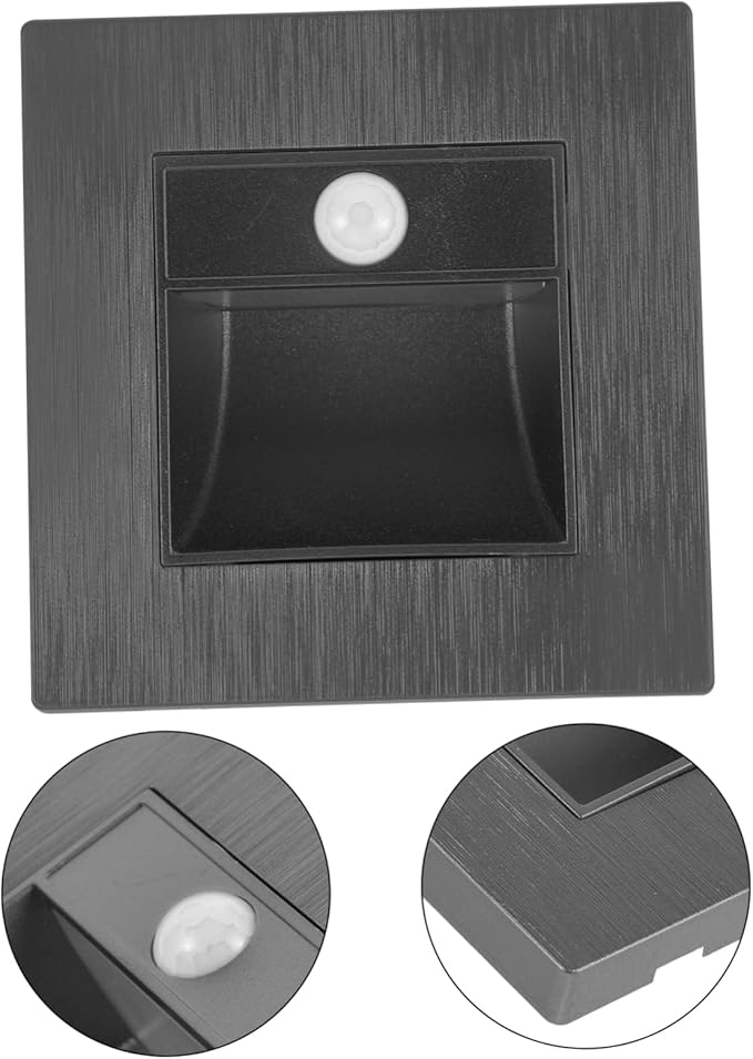Mikinona Motion Sensor Recessed Led Step Light Soft Lighting for Stairs Aisles Automatic Activation with Sensor Modern Embedded Design for Indoor Outdoor Safety
