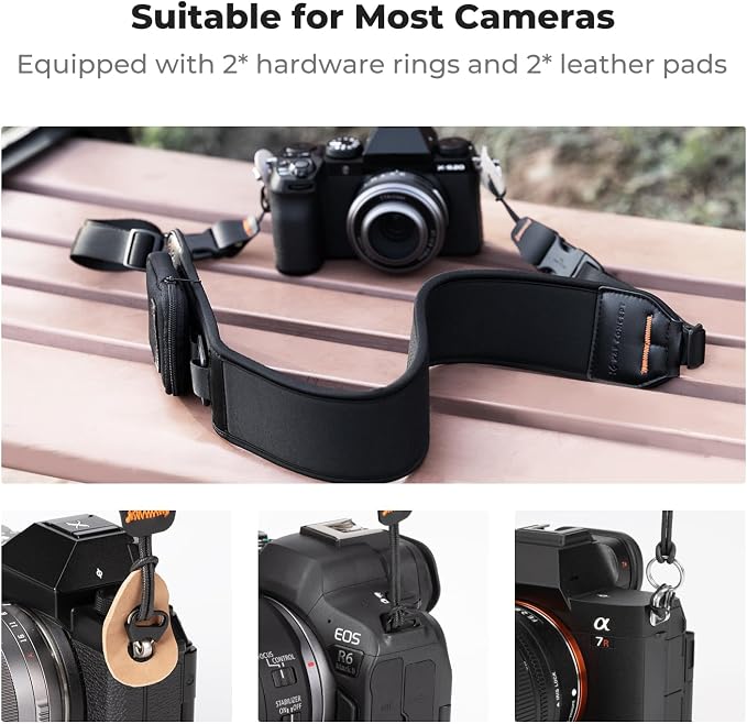 K&F CONCEPT Camera Neck Strap for Photographers, Soft Neoprene Adjustable