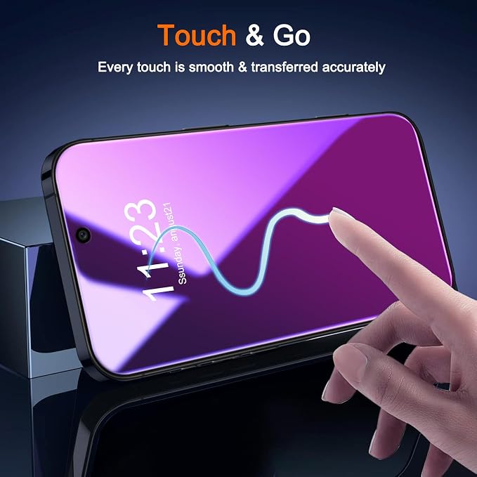 Milomdoi 3 Pack Gradient Colorful Privacy Screen Protector