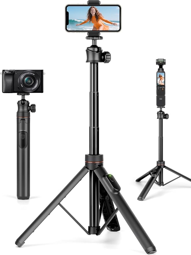 JOILCAN Tripod for iPhone & Camera, Extendable Portable Phone Tripod Stand for
