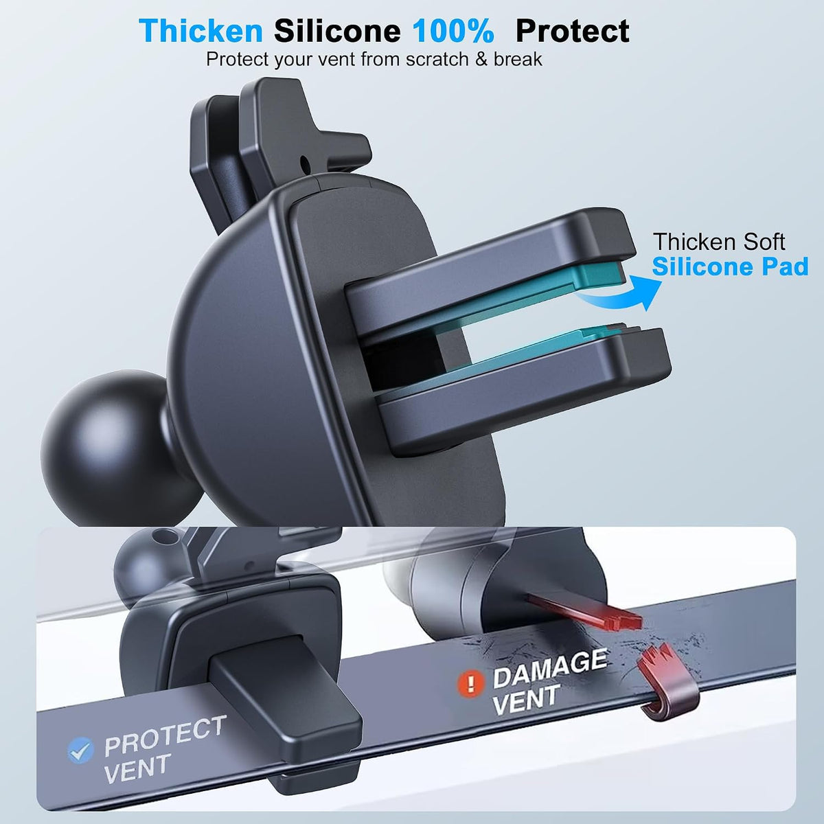 Car Vent Phone Mount - Magnetic Phone Holder for Car, Very Strong Magnet, Upgrade Twist Lock AC Mount, Compatible with MagSafe, iPhone, Galaxy, Pixel & Other Smartphones, 360 Adjustable