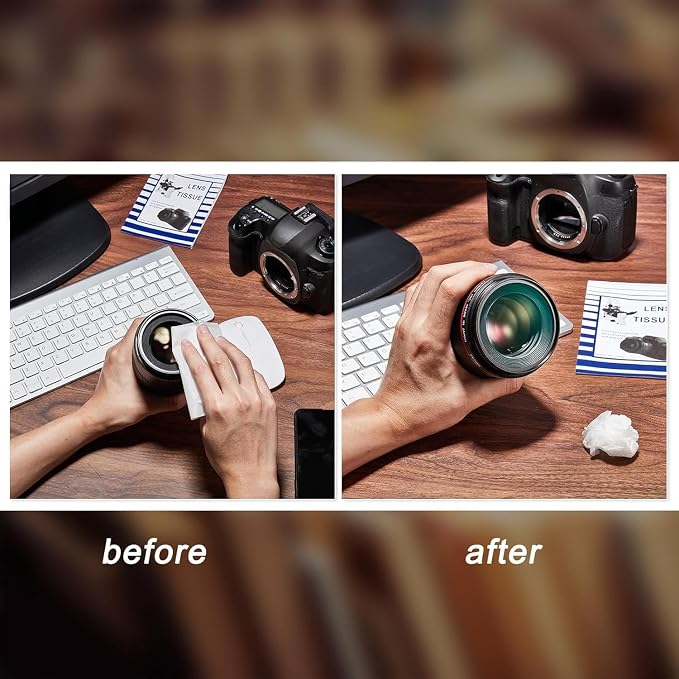 Outus 1000 Pcs Lens Cleaning Paper Tissue and 2 Double Sided Cleaning