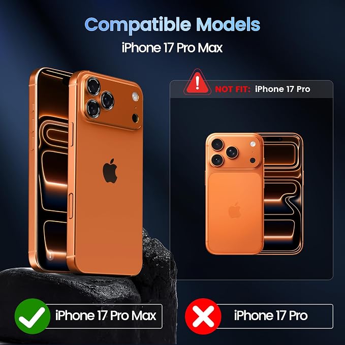 CACOE Camera Lens Protector for iPhone 17 Pro Max