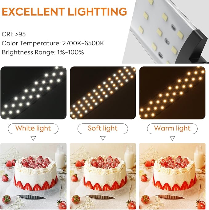 Bi-Color LED Photo Light Box 40x40 inch, Dimmable LEDs Product Photography