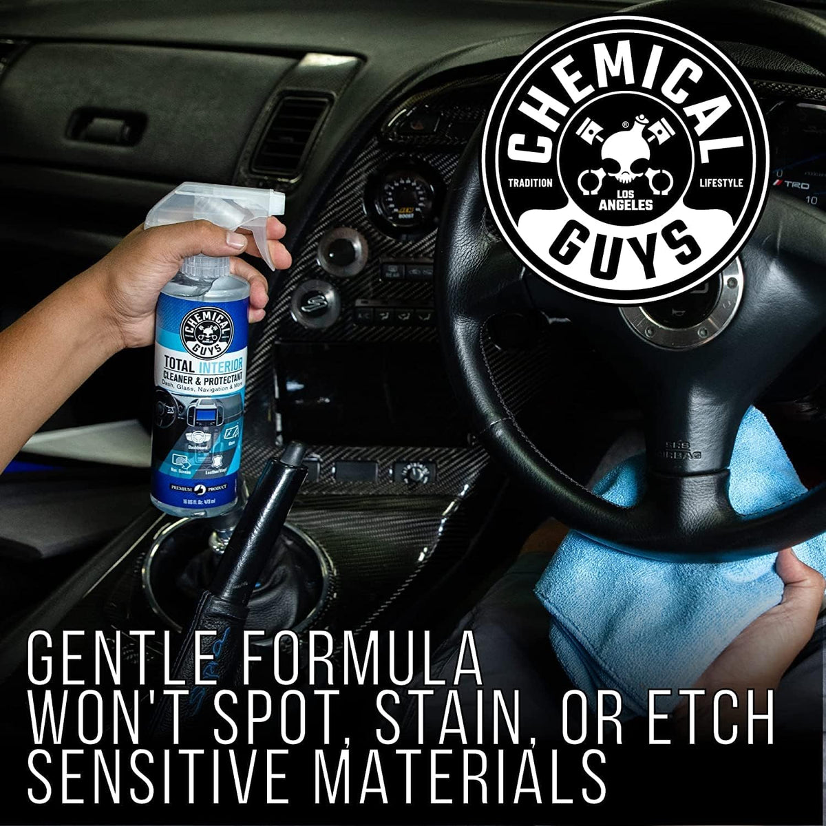 Chemical Guys SPI220 Total Interior Cleaner and Protectant, 128 fl oz (1 Gallon) with 16 fl oz Spray Bottle (2 Item Bundle) Safe for Cars, Trucks, SUVs, Jeeps, Motorcycles, RVs & More