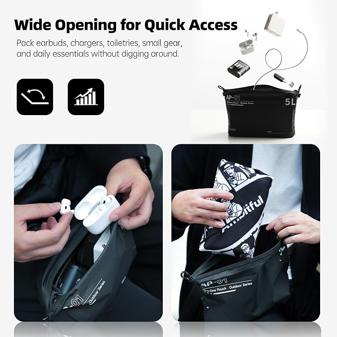 AMBITFUL AP-01 Water-Resistant Organizer Pouch, Ultra-Light Travel Storage Bag
