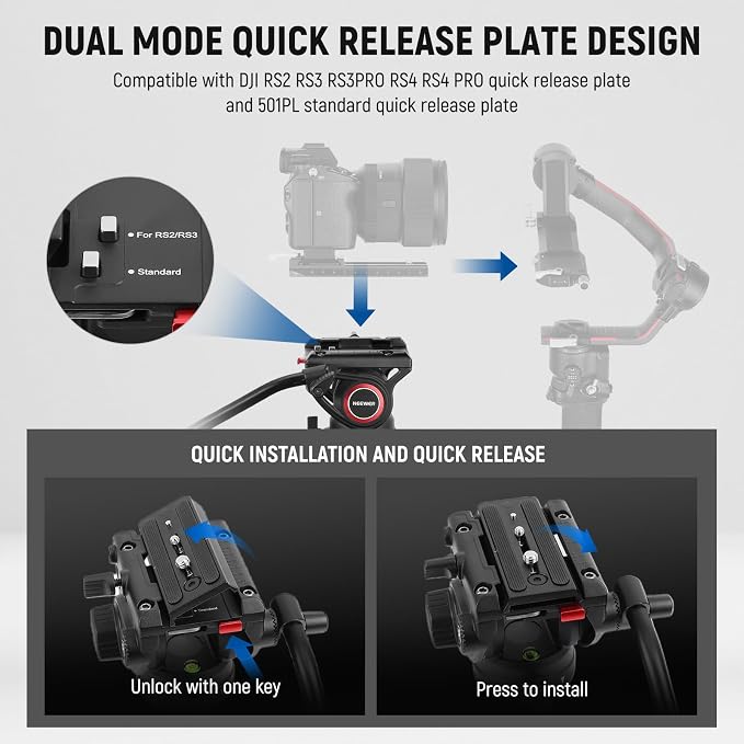 NEEWER 76" Video Camera Tripod