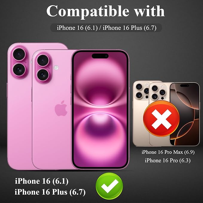 YWXTW [5 Pack Designed for iPhone 16 Camera Lens Protector, for iPhone 16 Plus