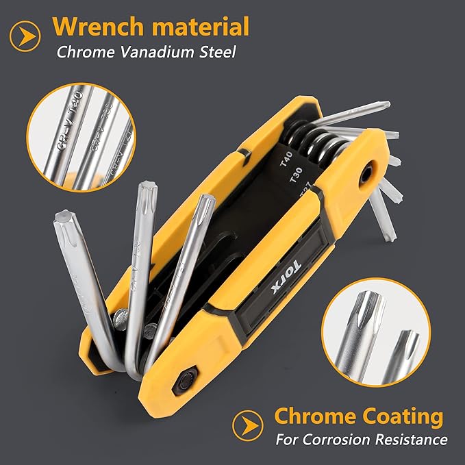 MULWARK 25 pcs Folding Allen Wrench Set | Metric & Standard SAE - Key Tool 3 Pack Portable Hex for Basic Home Repair and General Applications