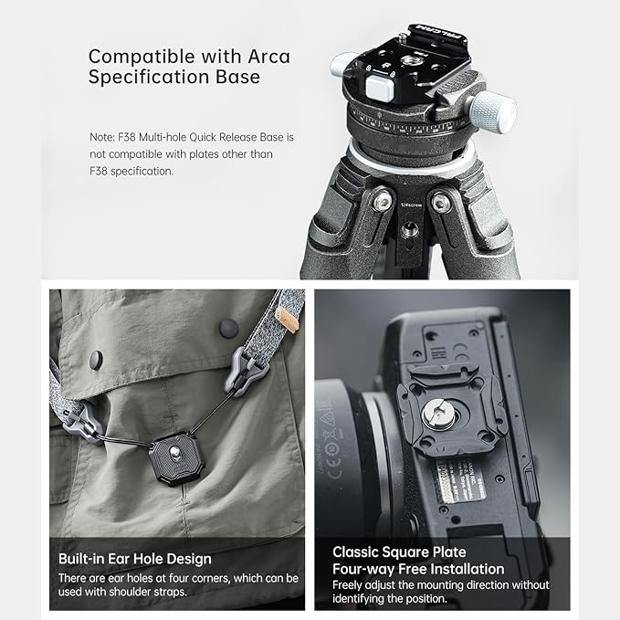 Falcam F38 Multi-Hole Quick Release Plate Kit, 38mm Aluminum QR System