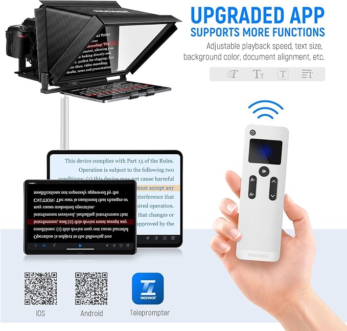 NEEWER X12 14 inch Aluminum Alloy Teleprompter