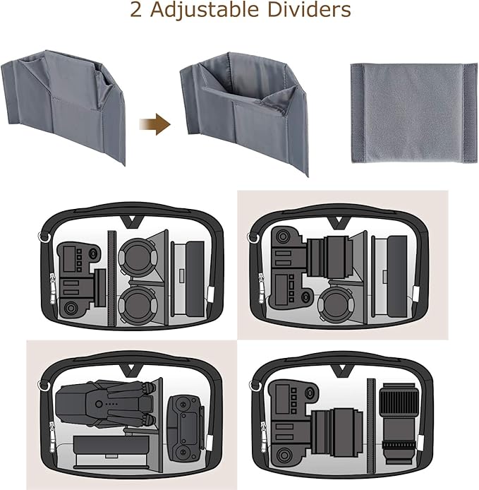 BAGSMART Camera Bag, SLR DSLR Canvas Camera Case, Water-resistant and